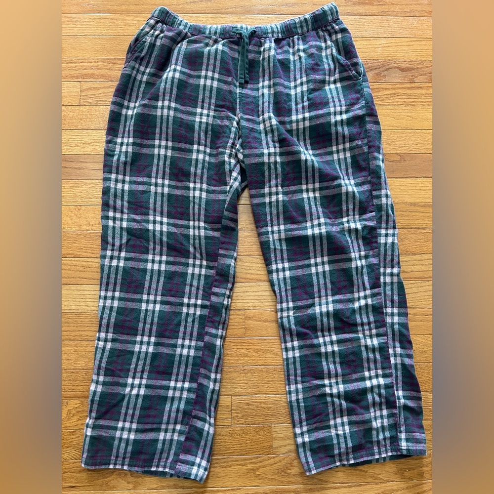 Pact Pajama Pants Women’s Size L Multicolor Plaid Organic Cotton Flannel Sleep
